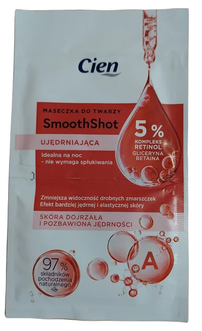 Cien Smooth Shot , Ujędrniajaca maseczka do twarzy