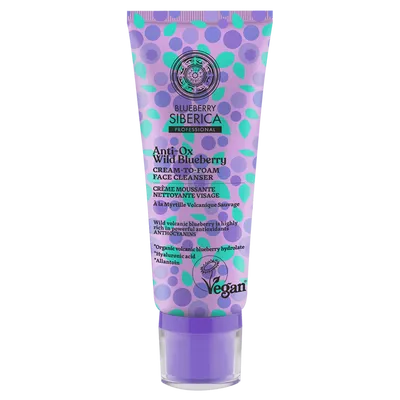 Natura Siberica Blueberry Siberica Professional, Anti-ox Wild Blueberry Cream-to-Foam Face Cleanser (Kremowa pianka oczyszczająca do twarzy)
