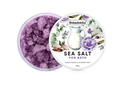 Botanioteka Peony & Almond Milk Bath Salt (Morskie sole do kąpieli `Piwonia i mleko migdałowe`)