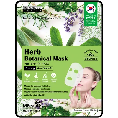 MBeauty Herb Botanical Mask (Ziołowa maseczka łagodząca przeciw przebarwieniom w płachcie)