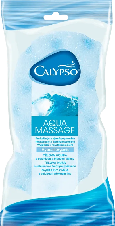 Calypso Aqua Massage, Hypoallergenic Sponge (Gąbka do ciała z celulozą i włóknami lnu)