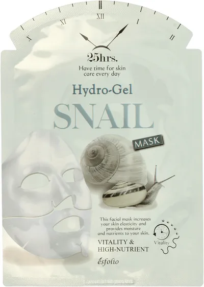 Esfolio Hydro-gel Snail Mask (Regenerująco- odżywczo hydrożelowa maska w płachcie z ekstraktem ze śluzu ślimaka)