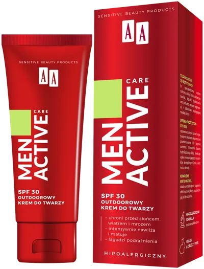 AA Men Active Care, Outdoorowy krem do twarzy SPF 30