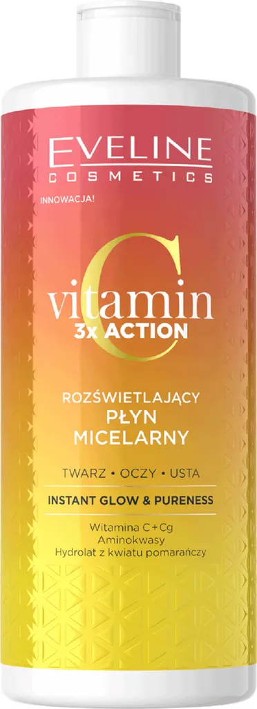 Eveline Cosmetics Vitamin C 3x Action, Rozświetlający płyn micelarny