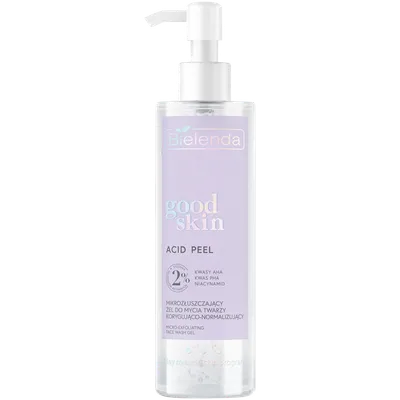 Bielenda Good Skin, Acid Peel Micro-exfoliating Face Wash Gel (Mikrozłuszczający żel do mycia twarzy korygująco-normalizujący)