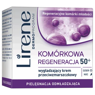 Lirene Dermoprogram Komórkowa Regeneracja 50+, Wygładzający krem przeciwzmarszczkowy