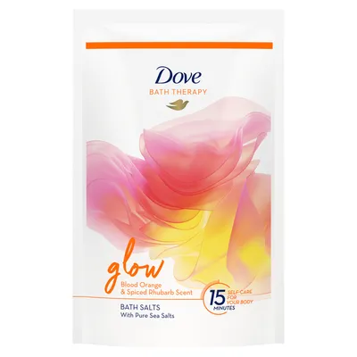 Dove Bath Therapy, Glow Blood Orange & Spiced Rhubarb Scent Bath Salts (Sól do kąpieli)