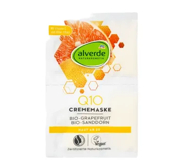 Alverde Q-10 Bio-Grapefruit & Bio-Sanddorn Cream Mask (Maska do twarzy z Q10 i witaminą C)