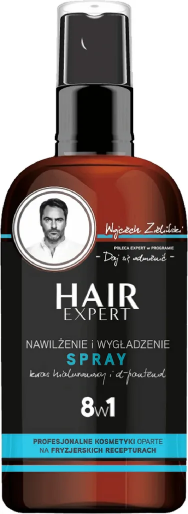 Hair Expert Nawilżenie i wygładzenie, Spray do włosów 8w1 `Kwas hialuronowy i d-pantenol`