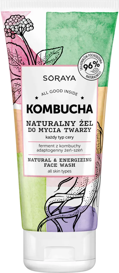 Soraya Kombucha, Naturalny żel do mycia twarzy do każdego typu cery