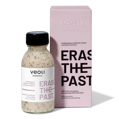 Veoli Botanica Erase The Past, Wygładzający peeling z pestkami owoców do twarzy