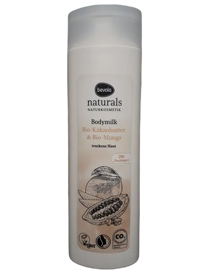 Bevola Naturals Bio-Kakaobutter & Bio-Mango, Body Milk (Bio masło kakaowe i bio mango, Mleczko do ciała)