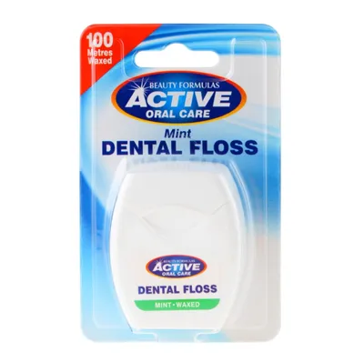 Beauty Formulas Active Oral Care, Waxed Mint Dental Floss (Woskowana nić dentystyczna)