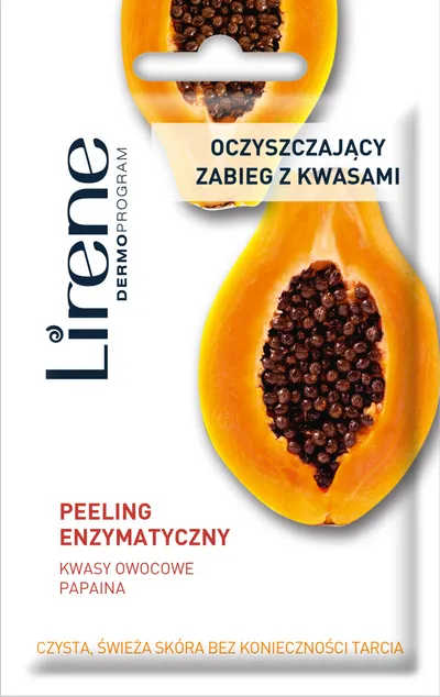 Lirene Dermoprogram Oczyszczający zabieg z kwasami, Peeling enzymatyczny