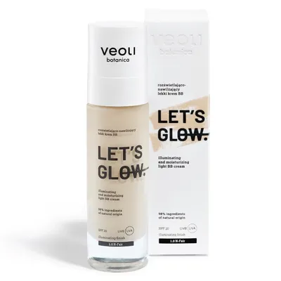 Veoli Botanica Let's Glow, Rozświetlająco-nawilżający lekki krem BB