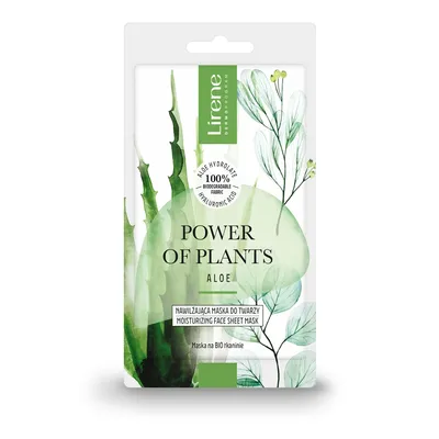 Lirene Dermoprogram Power of Plants, Nawilżająca maska do twarzy `Aloe`