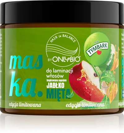 OnlyBio OnlyBio x Tymbark, Hair In Balance,  Maska do laminacji włosów