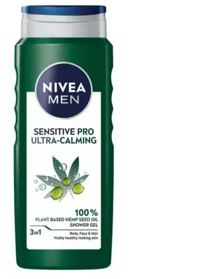 Nivea Men, Sensitive Pro Ultra-Calming Shower Gel 3 in 1 (Odprężający żel pod prysznic 3w1)
