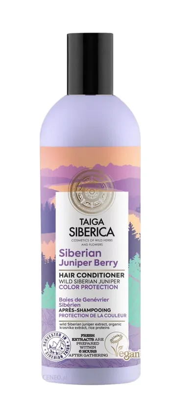 Natura Siberica Taiga Siberica, Siberian Juniper Berry Conditioner (Wegańska odżywka do włosów farbowanych z jagodami syberyjskiego jałowca `Ochrona koloru`)
