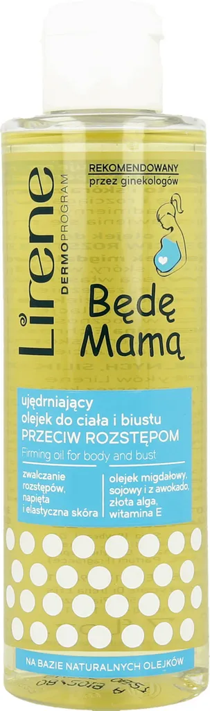 Lirene Dermoprogram Będę Mamą, Ujędrniający olejek do ciała i biustu, przeciw rozstępom