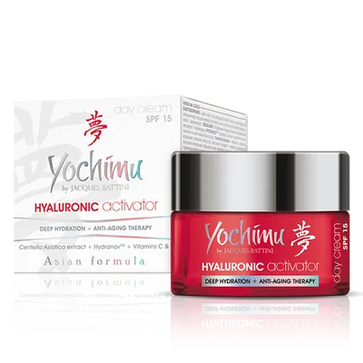 Jacques Battini Yochimu by Jacques Battini, Hyaluronic Activator, Deep Hydration + Anti-aging Therapy  Cream SPF 15 (Krem intensywnie nawilżający i przeciwzmarszkowy)