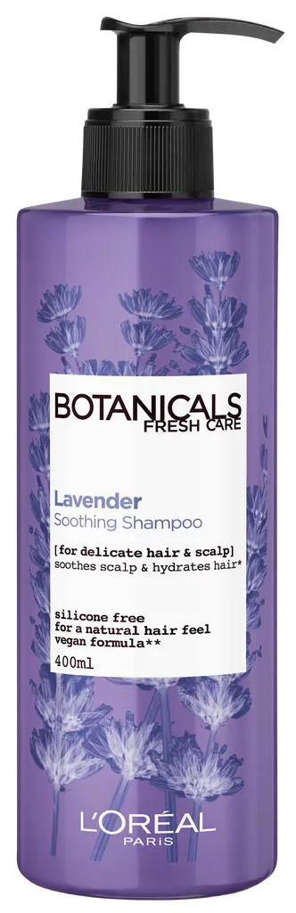 L'Oreal Paris Botanicals Fresh Care, Lawenda, Łagodzący szampon do delikatnych włosów i podrażnionej skóry głowy