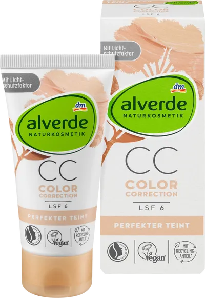 Alverde CC Color Correction Creme LSF 6 (Krem CC do każdego typu cery SPF 6)
