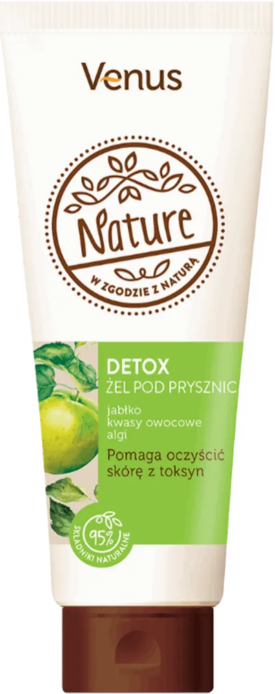 Venus Nature, Detox, Żel pod prysznic 'Jabłko, kwasy owocowe, algi'
