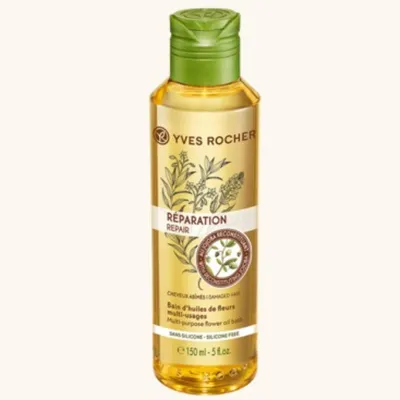 Yves Rocher Reparation, Bain d'Huiles de Fleurs Multi-Usage (Kwiatowy olejek odbudowujący do włosów z olejkiem jojoba)
