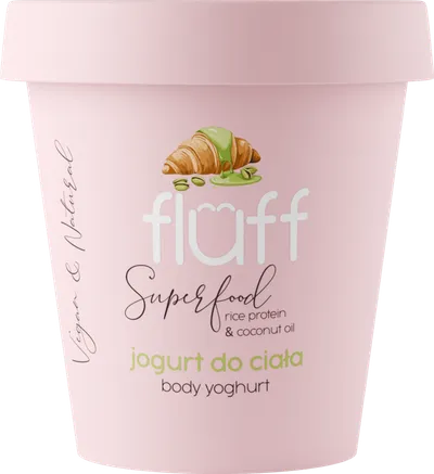 Fluff Superfood, Rice Protein & Coconut Oil, Pistachio Croissant, Body Yoghurt (Pistacjowy rogalik, Jogurt do ciała z proteinami ryżu)