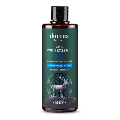 Duetus For Men, Nawilżający  żel pod prysznic 3w1