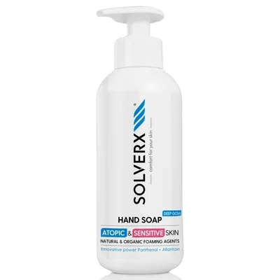Solverx Atopic & Sensitive skin, Mydło do rąk dla osób z wrażliwą skórą (orzeźwiający zapach oceanu)