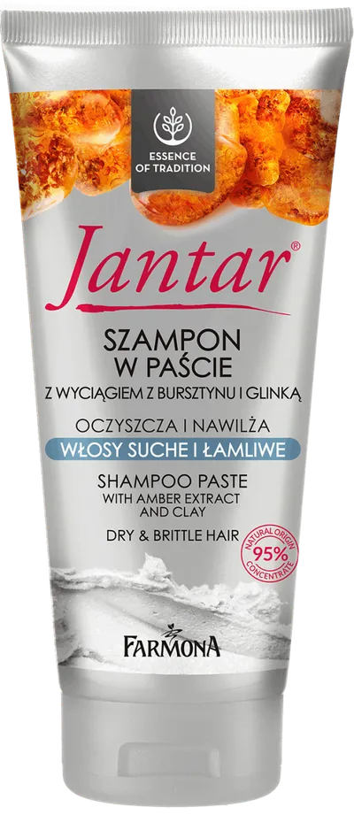 Jantar Szampon w paście z wyciągiem z bursztynu i glinką
