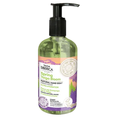 Natura Siberica Taiga Siberica, Spring Taiga Bloom Natural Hand Soap (Wegańskie, intensywnie nawilżające mydło do rąk `Wiosenne Kwiaty Tajgi`)