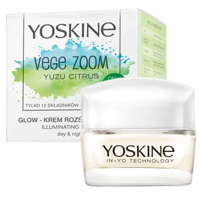 Yoskine Vege Zoom, Yuzu Citrus , Illuminating Cream (Rozświetlający glow-krem na dzień i na noc)