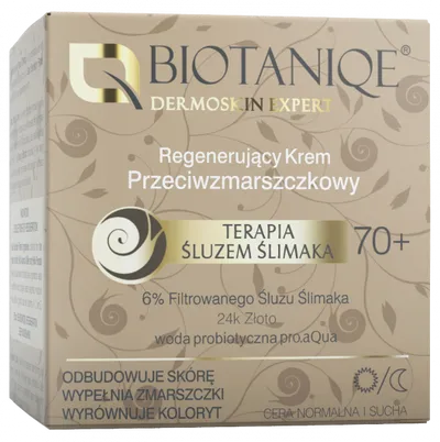 Biotaniqe Terapia Śluzem Ślimaka, Regenerujący krem przeciwzmarszczkowy 70+