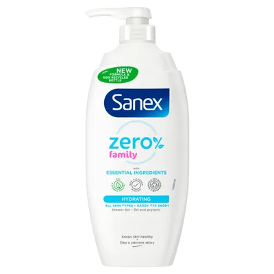 Sanex Zero % , Żel pod prysznic `Family`