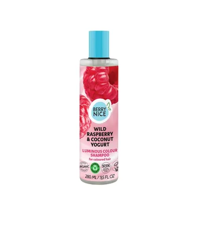 Berry Nice Wild Raspberry & Coconut Yogurt, Luminous Colour Shampoo (Dzika Malina i Jogurt Grecki, Szampon do włosów farbowanych)