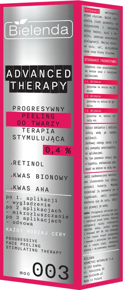 Bielenda Advanced Therapy, Terapia stymulująca, Progresywny peeling do twarzy