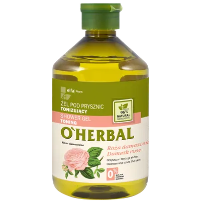 O'Herbal Tonizujący żel pod prysznic z ekstraktem z róży damasceńskiej