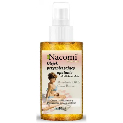 Nacomi Sunny, Olejek ze złotymi drobinkami przyspieszający opalanie