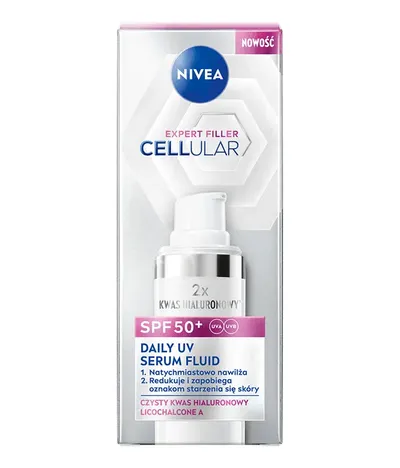 Nivea Cellular Expert Filler, Daily UV Serum Fluid SPF50+ (Fluid ochronny do twarzy SPF50+)