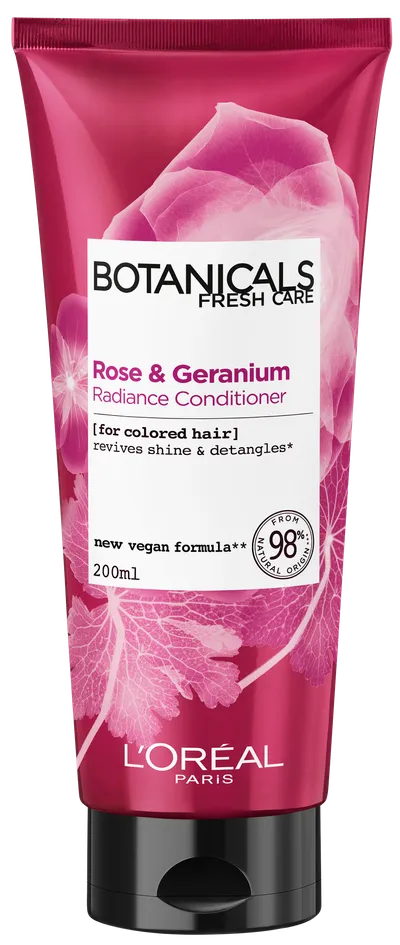 L'Oreal Paris Botanicals Fresh Care, Róża & Geranium, Nadający blask balsam do włosów farbowanych i pozbawionych blasku