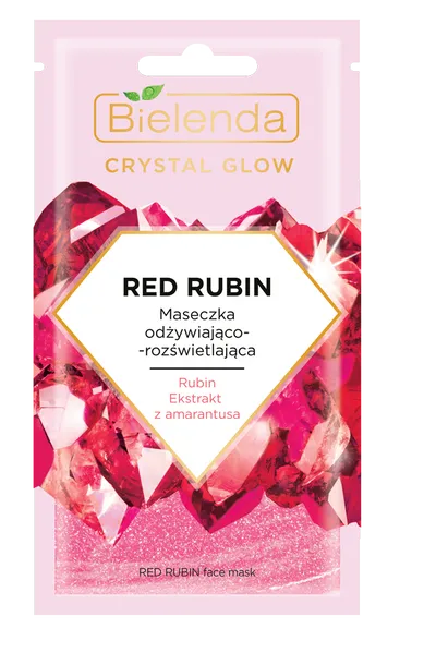 Bielenda Crystal Glow, Maseczka odżywiająco-rozświetlająca `Red Rubin`