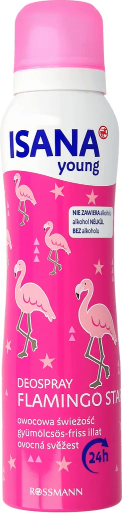 Isana Flamingo Star, Dezodorant w sprayu dla kobiet 'Owocowa świeżość'