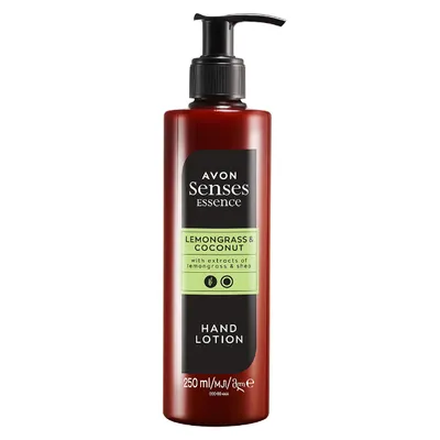 Avon Senses essence, Lemongrass & Coconut, Hand Lotion with Extracts of Lemongrass & Shea (Lotion do rąk `Trawa cytrynowa i kokos`)
