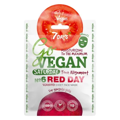 Vilenta 7 Days, Go Vegan Tone Alignment Red Day Mask (Maseczka do twarzy `Pomidor i burak`)