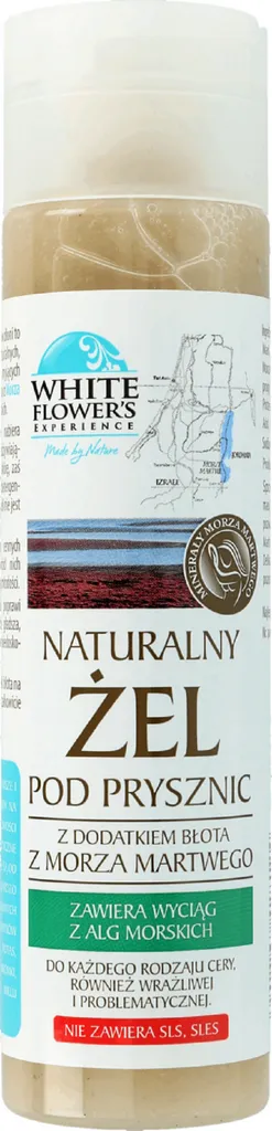 White Flower's Experience Naturalny żel pod prysznic z dodatkiem błota z Morza Martwego