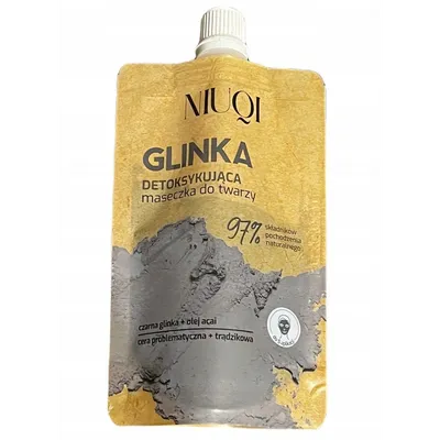 Niuqi Glinka, Detoksykująca maseczka do twarzy `Czarna glinka + olej Acai`