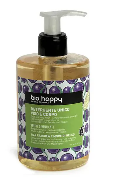 Bio Happy Detergente Unico Viso e Corpo (Żel do mycia twarzy i ciała `Winogrona truskawkowe & morwa`)